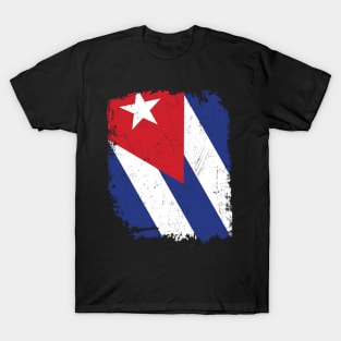 Cuban Flag, Distressed T-Shirt